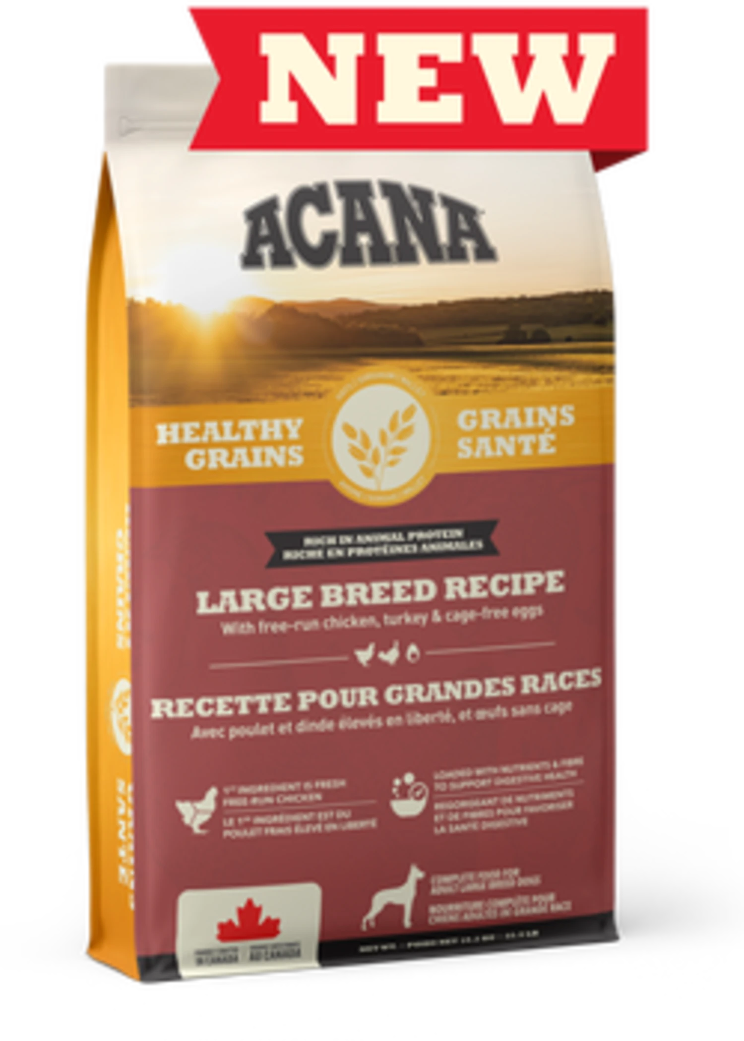 Acana Healthy Grains Large Breed Recipe 10.2kG 1 Acana Healthy Grains Large Breed Recipe 10.2kG