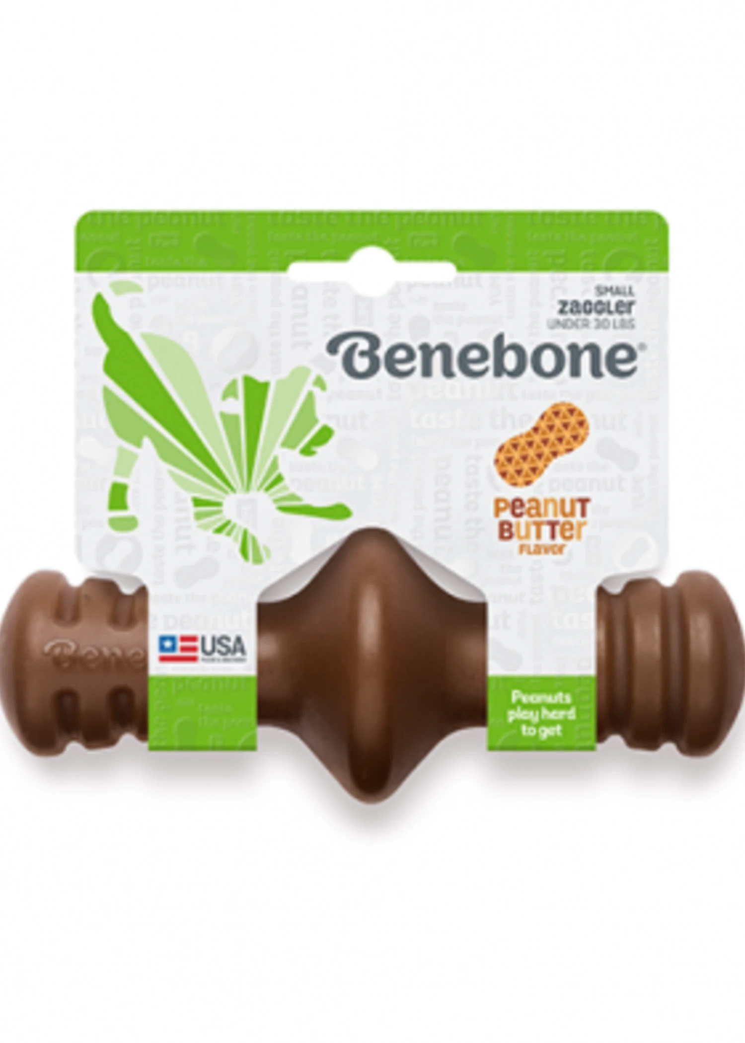 Benebone® Zaggler Peanut Butter Flavor Small 1 Benebone® Zaggler Peanut Butter Flavor Small