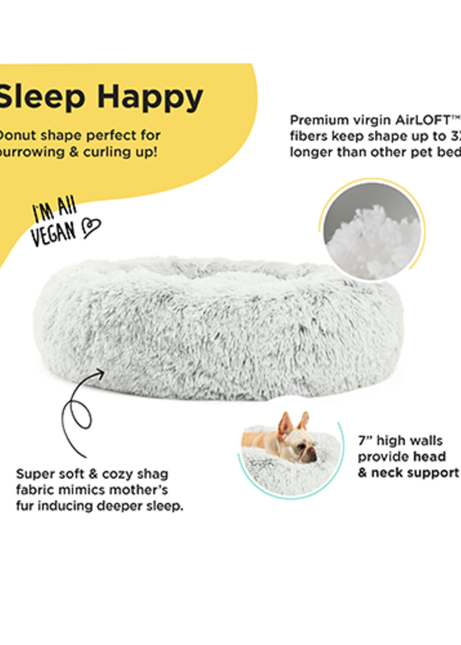 Best Friends By Sheri© Original Calming Donut™ In Shag Fur Small 4 Best Friends By Sheri© Original Calming Donut™ In Shag Fur Small - Image 4