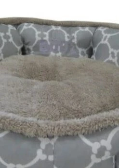 Cuddler Bed Round Medium Gray 22x20"