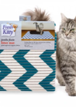 Fresh Kitty™ Jumbo Foam Litter Mat - Chevron