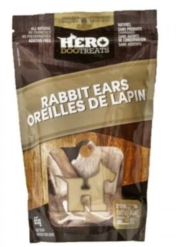 Hero Dog Treats Dehydrated Rabbit Ears 65g