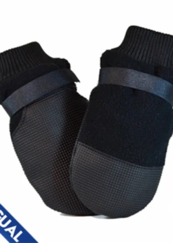 MUTTLUKS HOT DOGGERS WINTER DOG BOOTS X LARGE BLACK