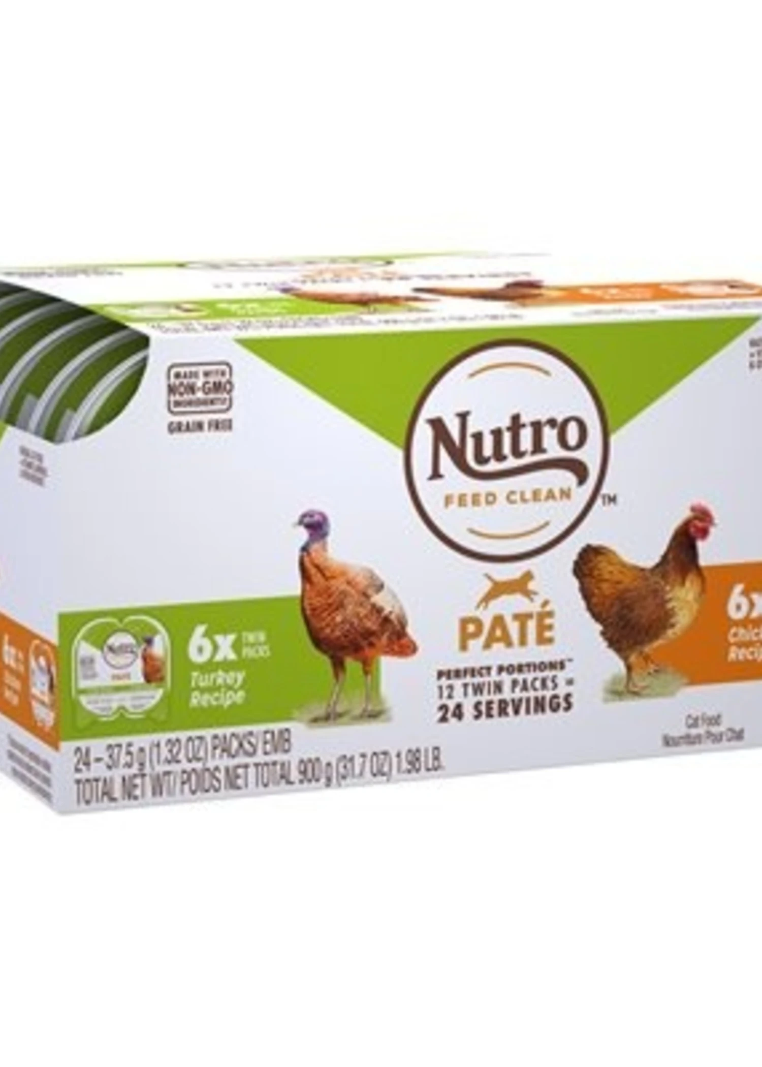 NUTRO PERFECT PORTIONS GRAIN FREE PATE CHICKEN AND TURKEY 12x2 PACK 1 NUTRO PERFECT PORTIONS GRAIN FREE PATE CHICKEN AND TURKEY 12x2 PACK