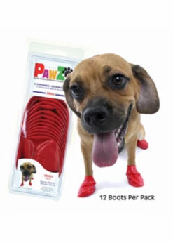 PAWZ DOG BOOTS SM RED 12pK