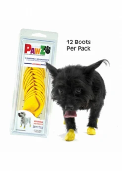 PAWZ DOG BOOTS YELLOW XXSML 12pK