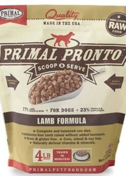 Primal Pronto Scoop&Serve Raw Lamb Formula 4lbs