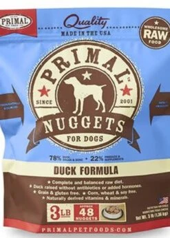 Primal Raw Frozen Nuggets Duck Formula 3lbs