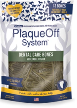PLAQUE OFF SYSTEM DENTAL CARE BONES VEGETABLE FUSION 17oz