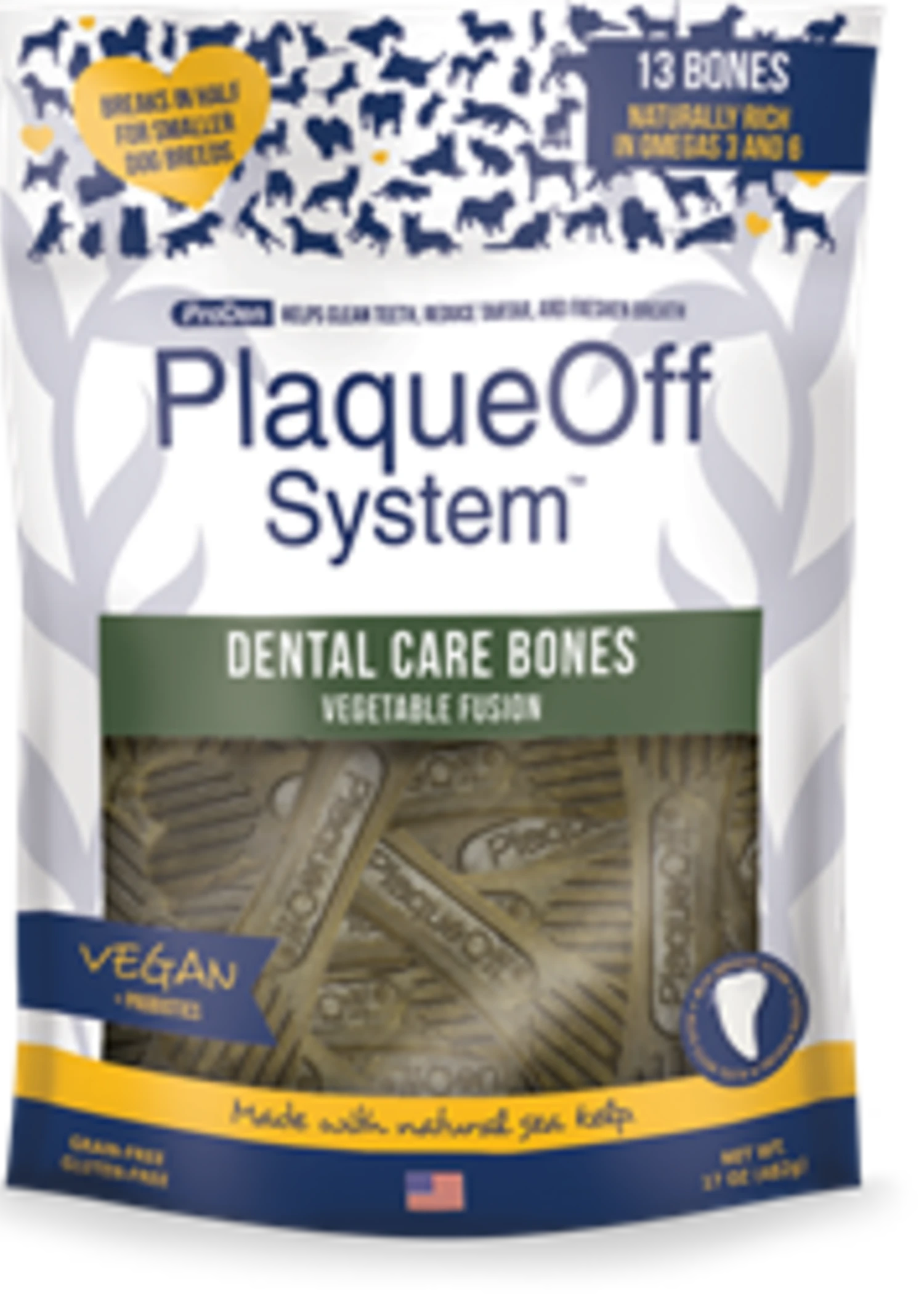PLAQUE OFF SYSTEM DENTAL CARE BONES VEGETABLE FUSION 17oz 1 PLAQUE OFF SYSTEM DENTAL CARE BONES VEGETABLE FUSION 17oz