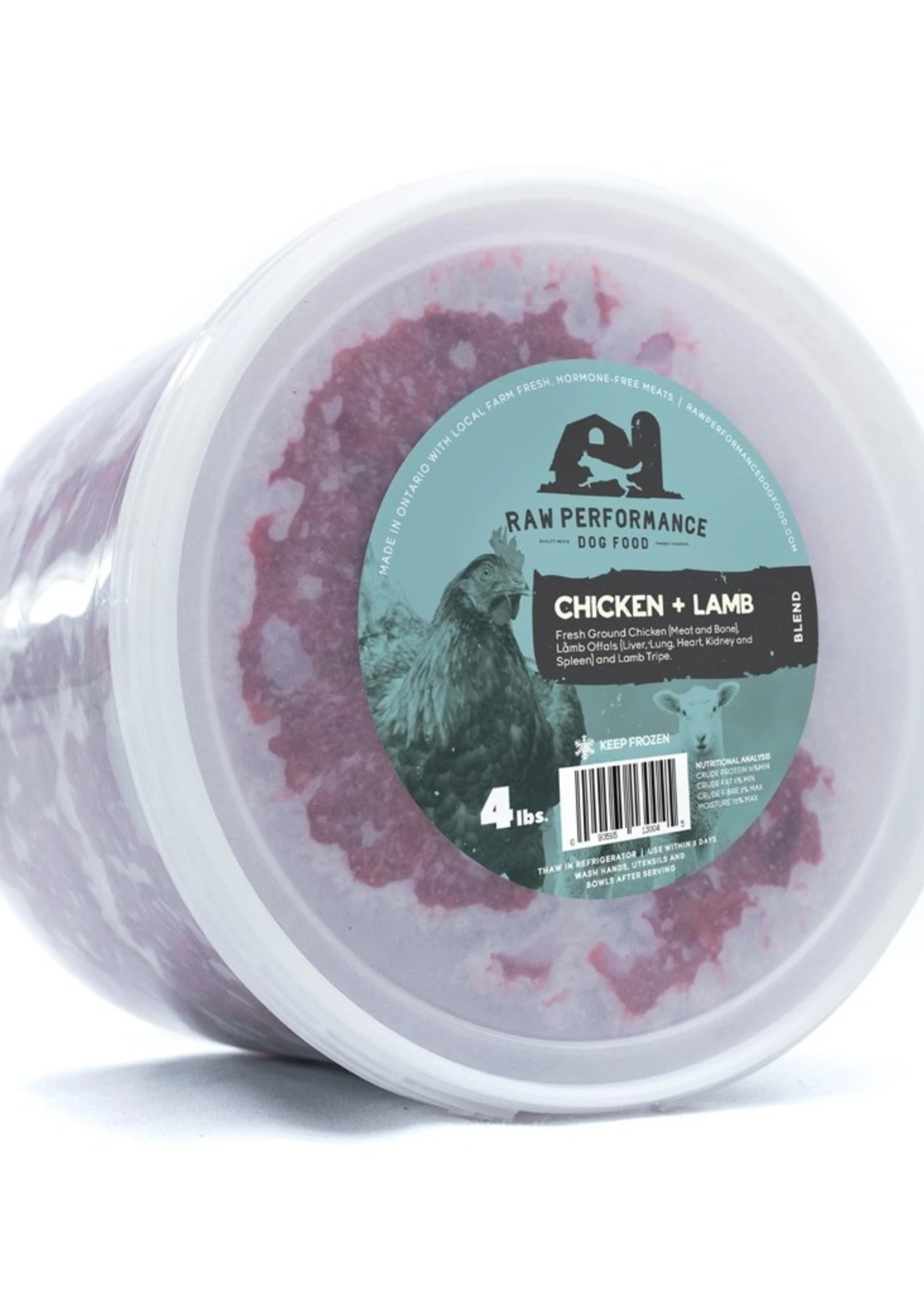 Raw Performance Chicken & Lamb Blend 4lbs 1 Raw Performance Chicken & Lamb Blend 4lbs