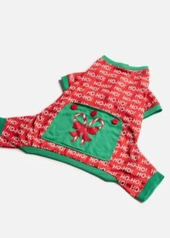 Silver Paw Dog Onesie Ho-Ho-Ho Medium