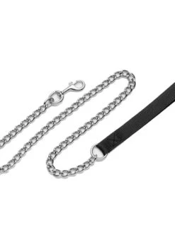 Titan Heavy Chain Leash With Nylon Handle 4' X 3mm Black