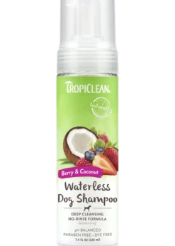 TropiClean Berry & Coconut Deep Cleaning Waterless Dog Shampoo 7.5oz