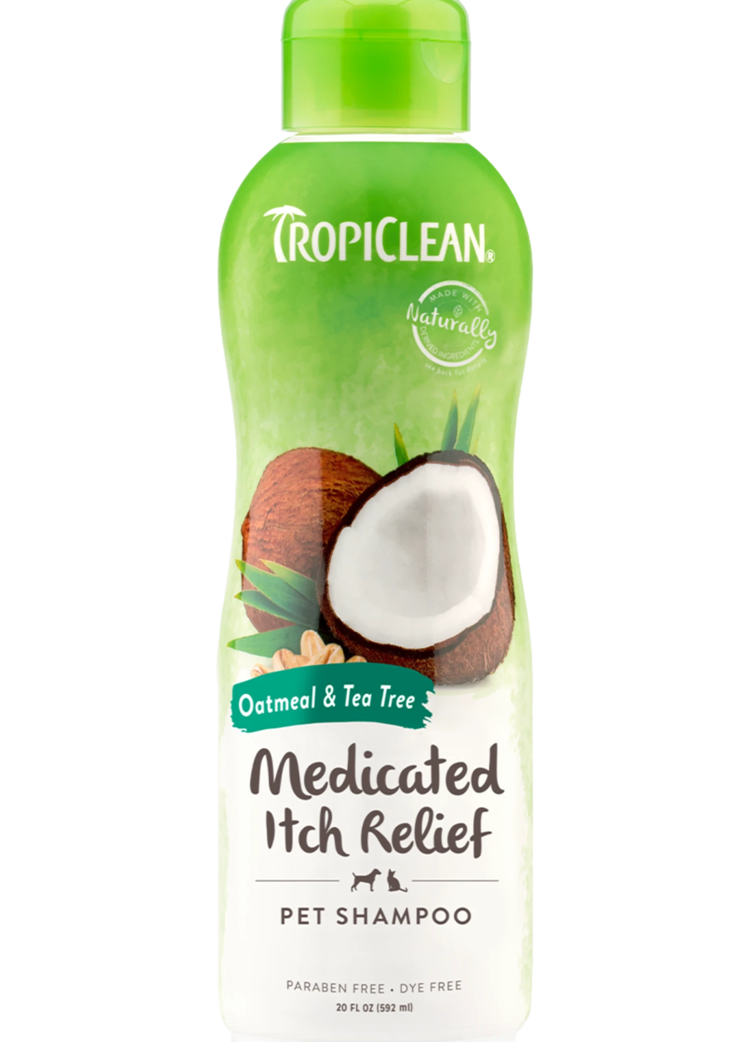 TropiClean Oatmeal & Tea Tree Medicated Itch Relief Shampoo 20oz 1 TropiClean Oatmeal & Tea Tree Medicated Itch Relief Shampoo 20oz