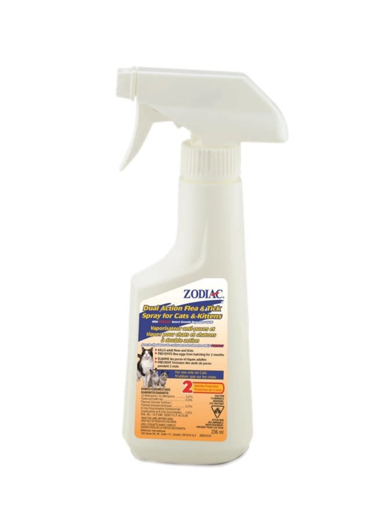 Zodiac® Dual Action Flea/Tick Cat & Kitten Spray 236mL 1 Zodiac® Dual Action Flea/Tick Cat & Kitten Spray 236mL
