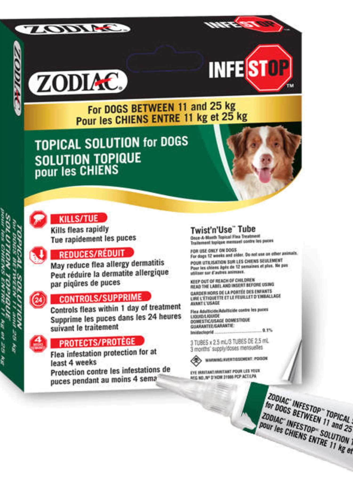 Zodiac® Infestop™ For Dogs Between 11-25kG 1 Zodiac® Infestop™ For Dogs Between 11-25kG